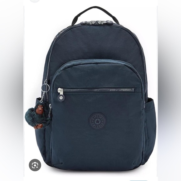 Kipling Dark Blue Backpack - Picture 1 of 6